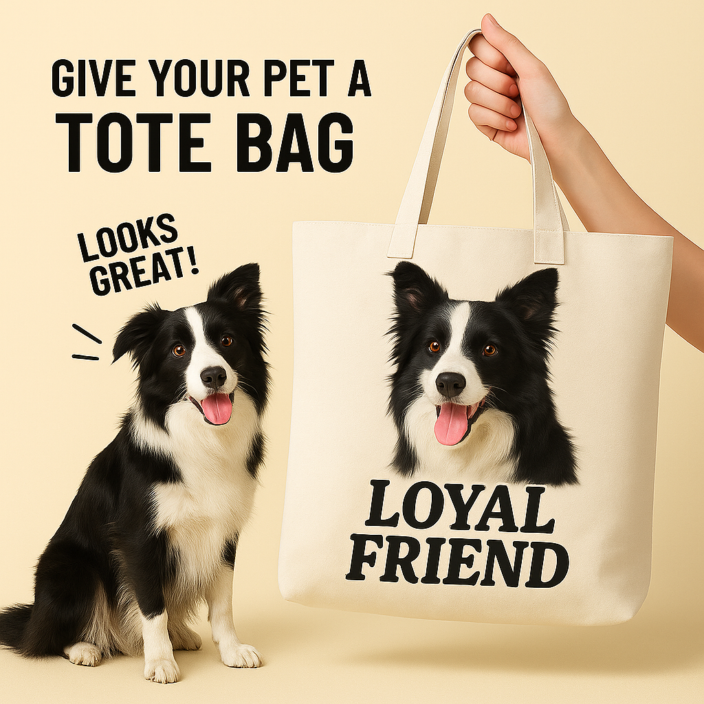 Border Collie Tote Bag – Loyal Friend Dog Lover Gift Canvas Bag for Pet Owners