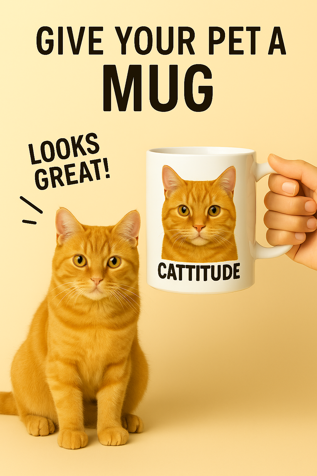 Cattitude Custom Cat Mug – Personalized Pet Cup with Attitude