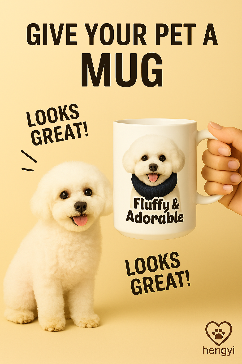 Custom Bichon Frise Mug – Fluffy & Adorable Personalized Dog Cup