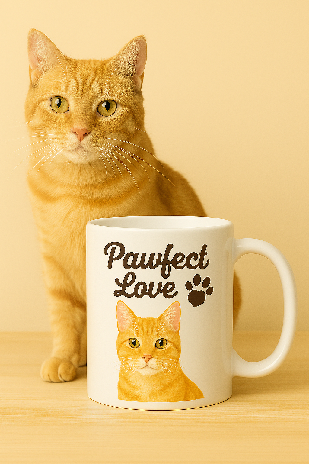 Custom Cat Mug – Personalized Pet Portrait Gift for Cat Lovers