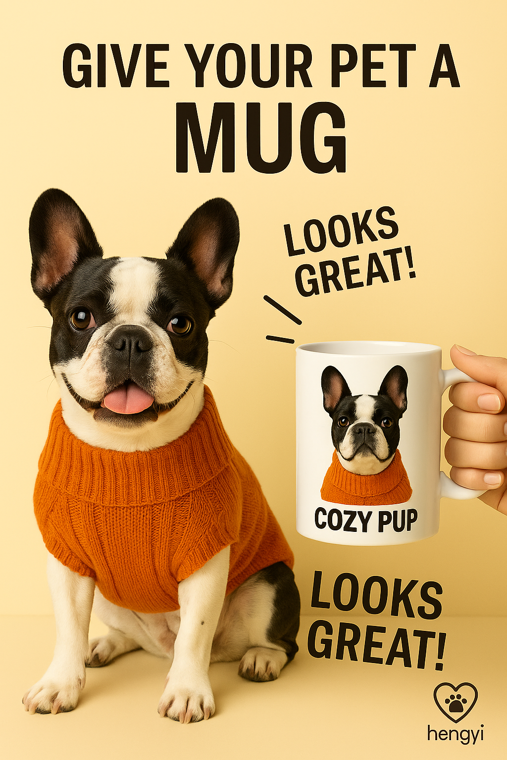 Custom French Bulldog Mug – Cozy Pup Personalized Dog Cup