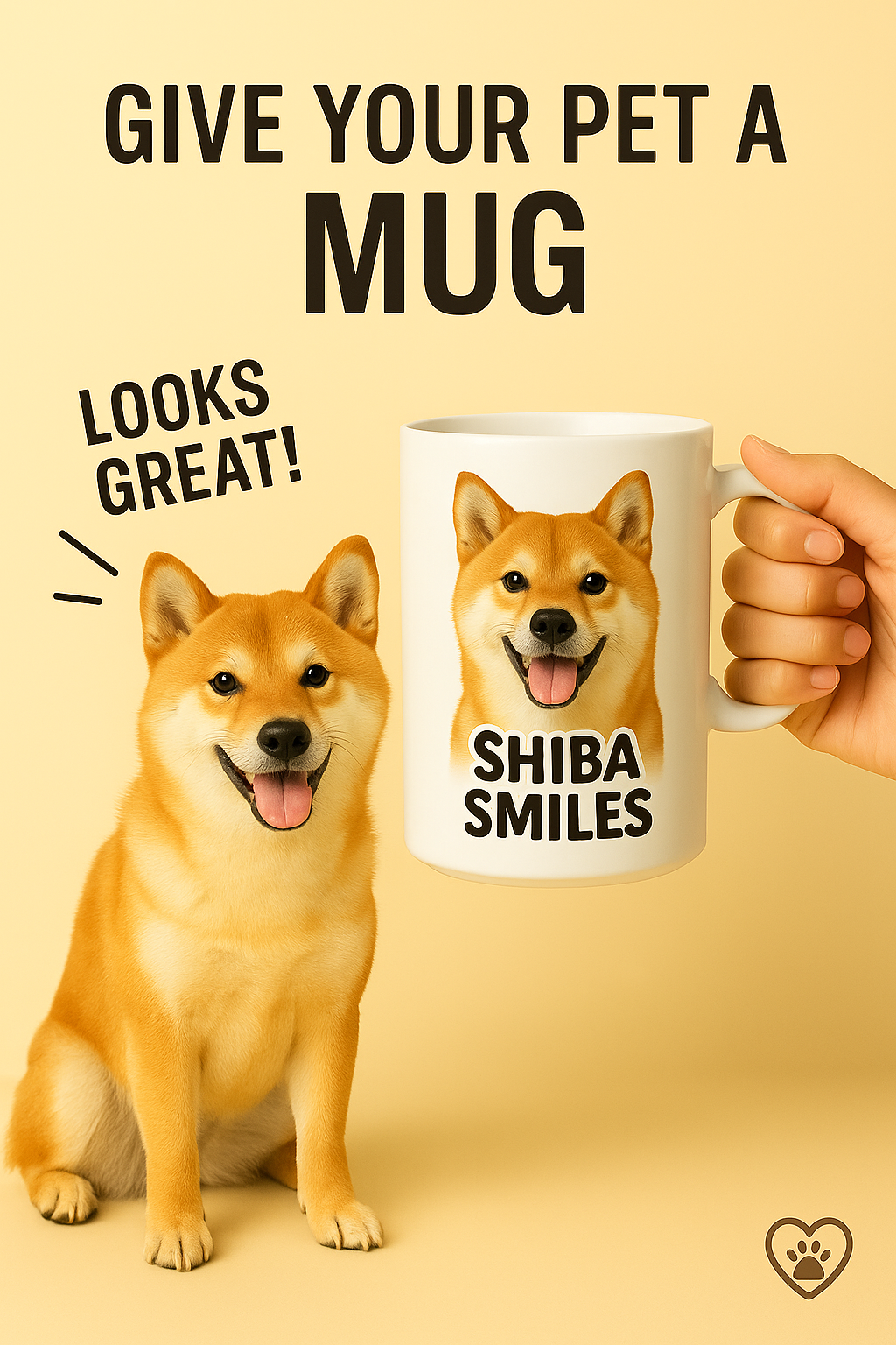 Custom Shiba Inu Mug – Personalized Dog Photo Coffee Cup Gift