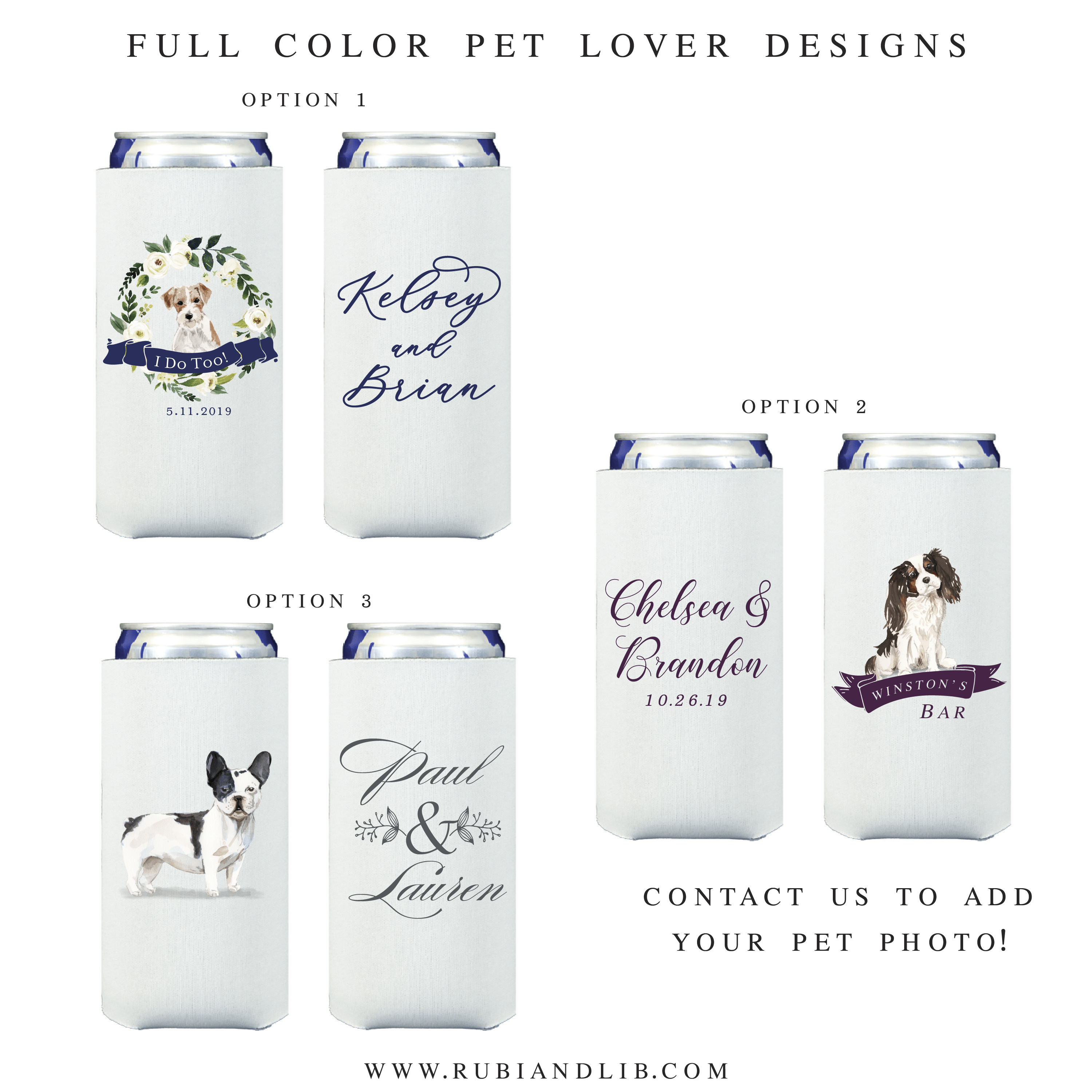 Dog Bar Full Color Slim Beer Can Cooler