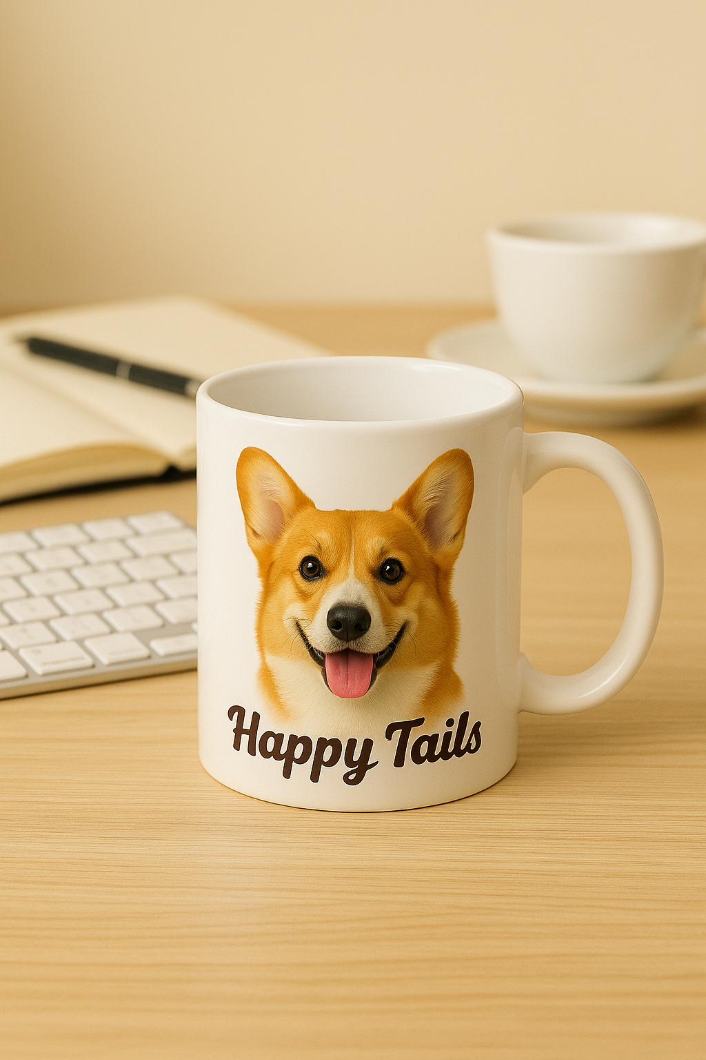 Happy Tails Custom Corgi Mug – Personalized Dog Lover Gift