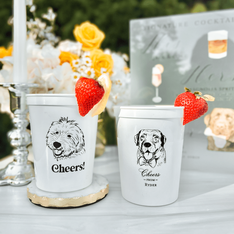 Illustrated Pet Stadium Plastic Cups