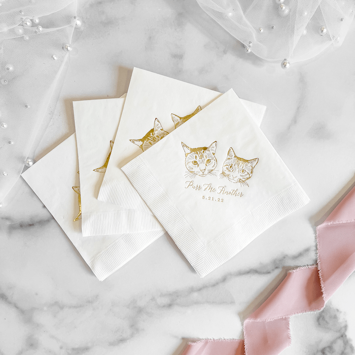 Custom Pet Napkins for Weddings