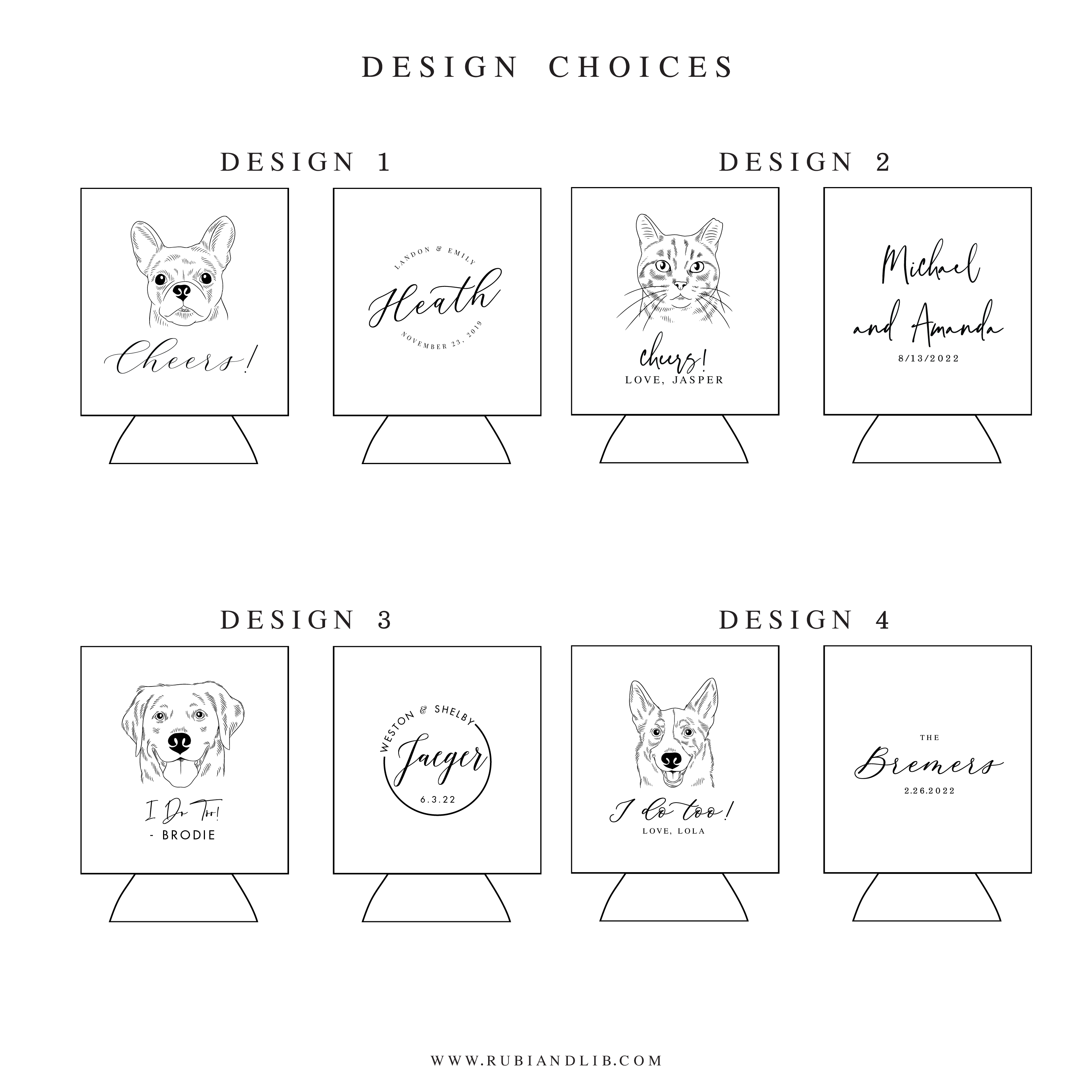 Custom Illustrated Pet Can Holder