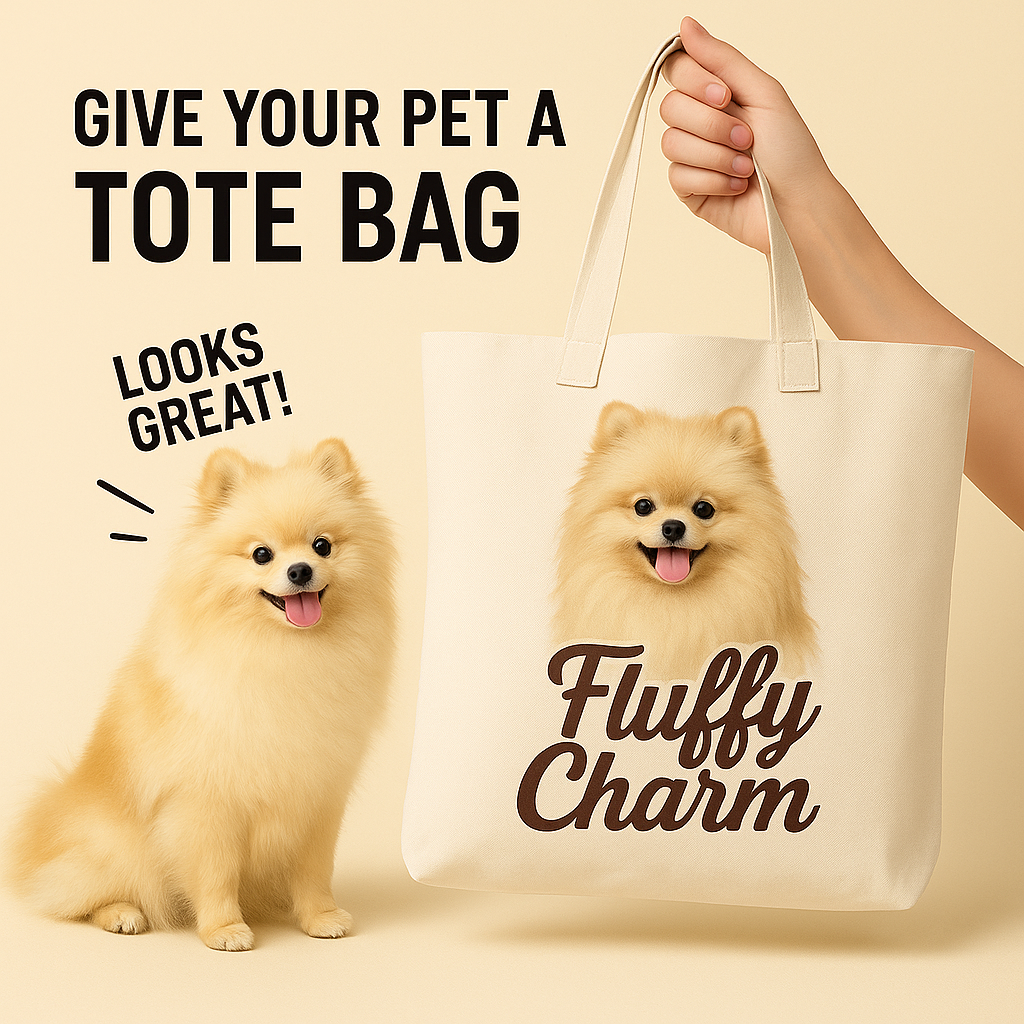 Pomeranian Tote Bag – Fluffy Charm Canvas Bag for Dog Lovers and Pom Moms