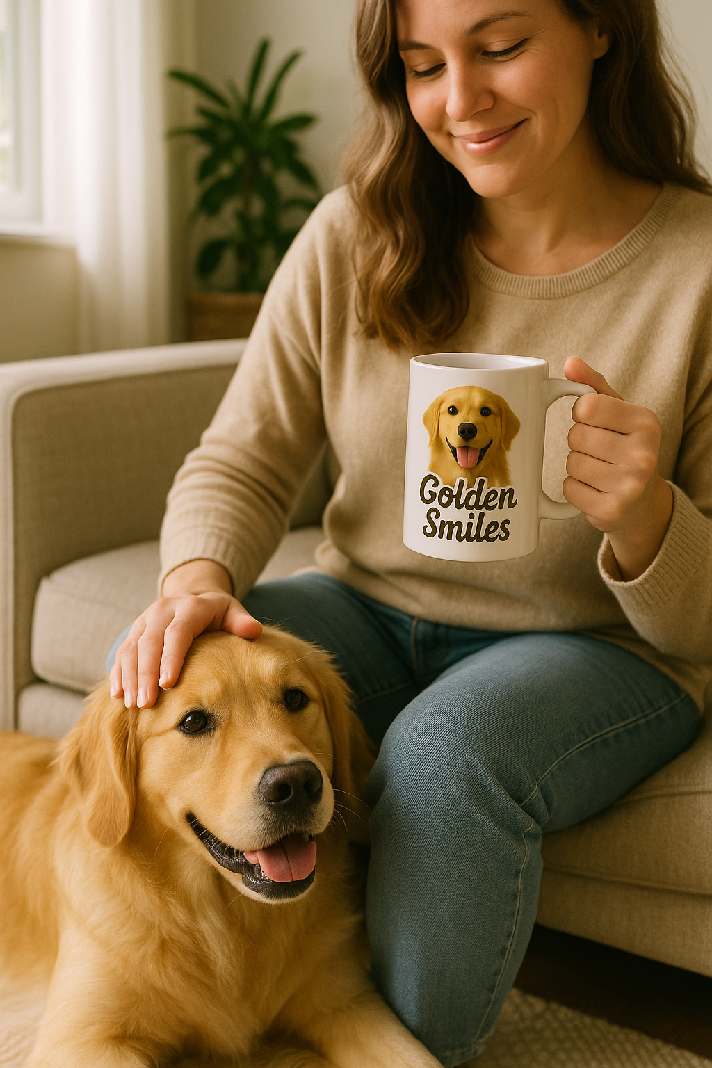 Custom British Shorthair Cat Mug – “Naomi” Personalized Blue-Eyed Kitty Coffee Cup