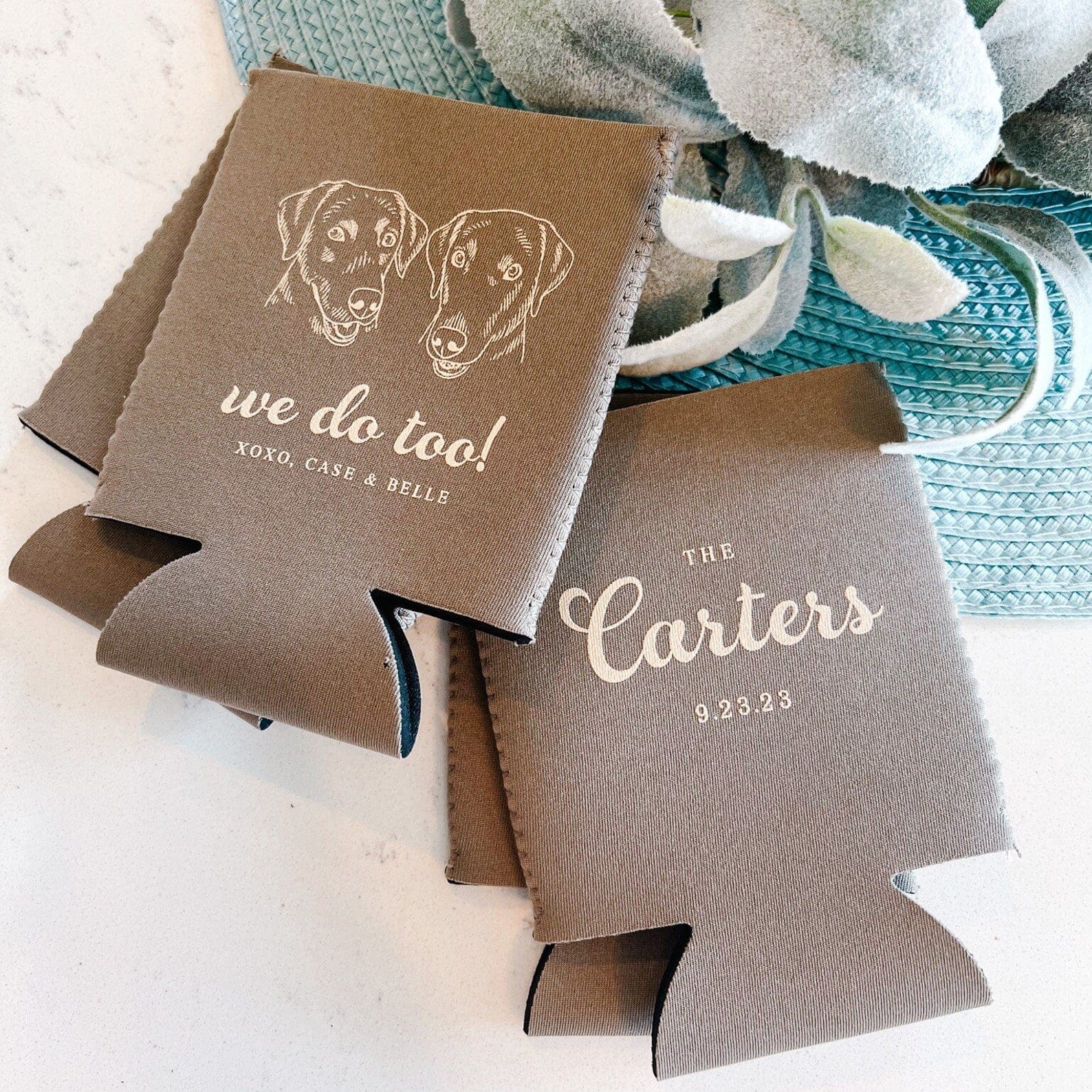 Cheers Custom Pet Illustration Can Cooler