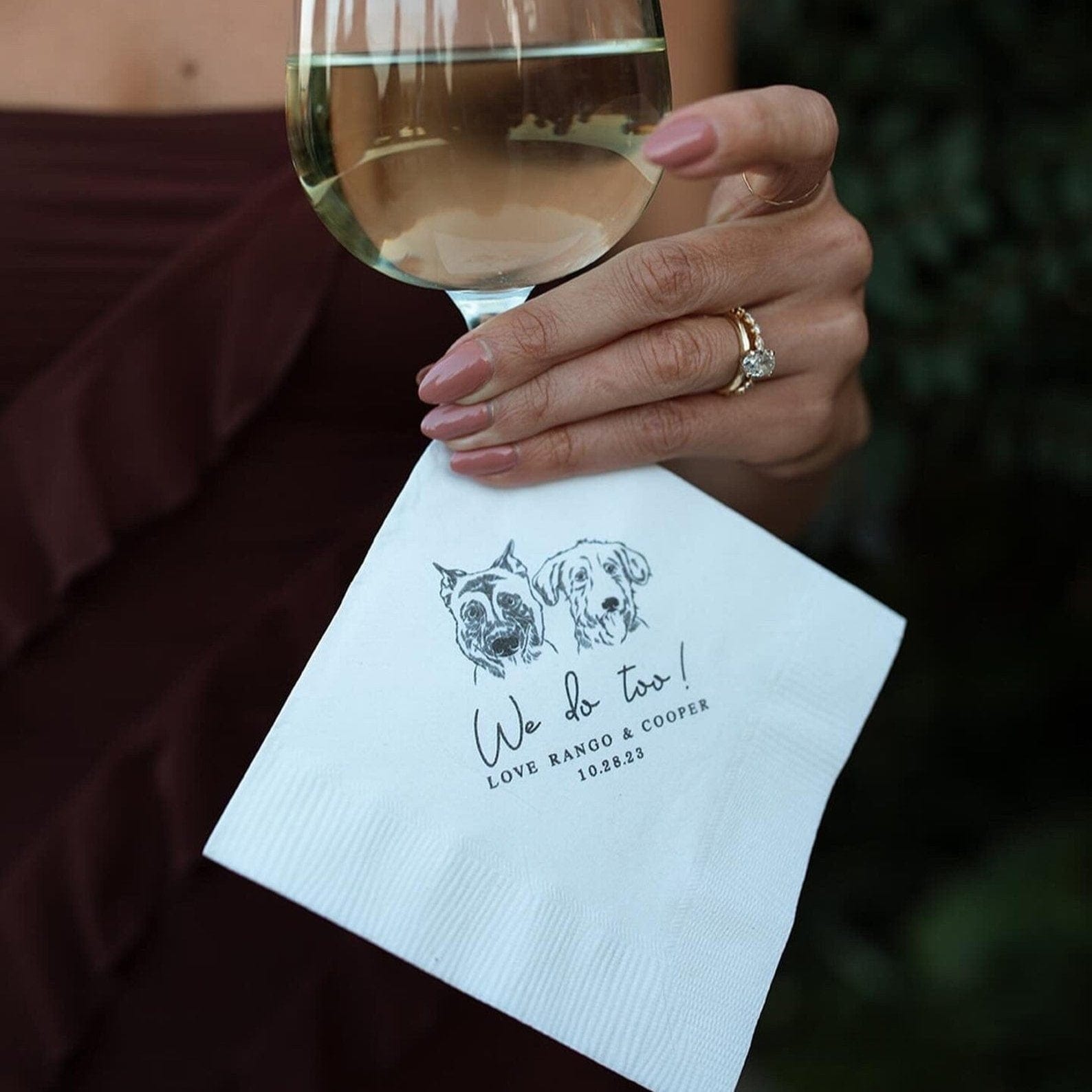 Custom Pet Napkins for Weddings