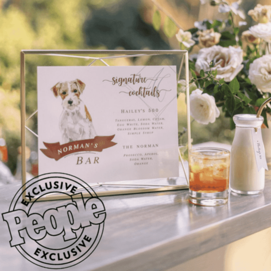 As Featured in People Magazine - Dog Wedding Bar Menu Print