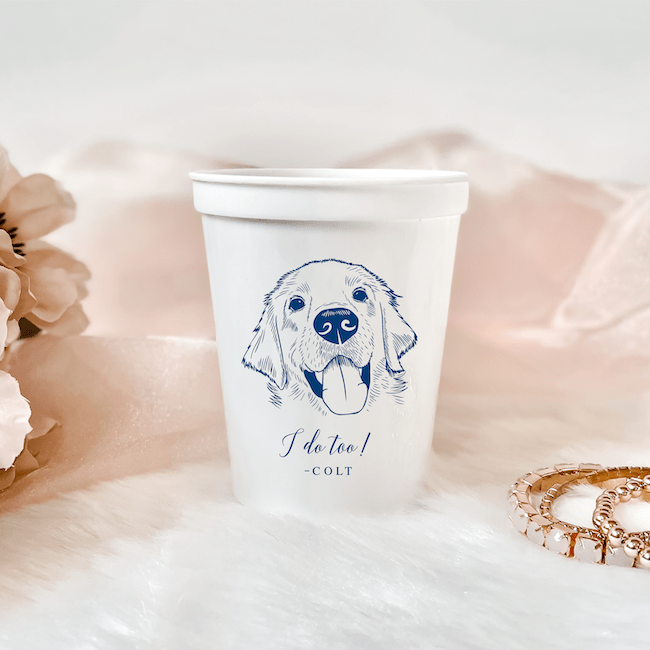 Illustrated Pet Stadium Plastic Cups